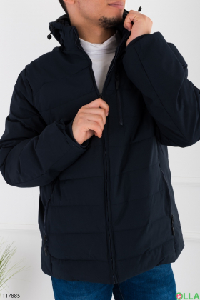 Мужская синяя куртка с капюшоном