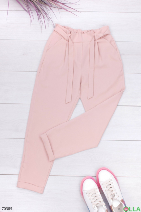 Женские розовые брюки