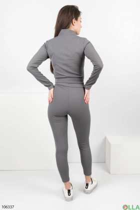Женский серый спортивный костюм