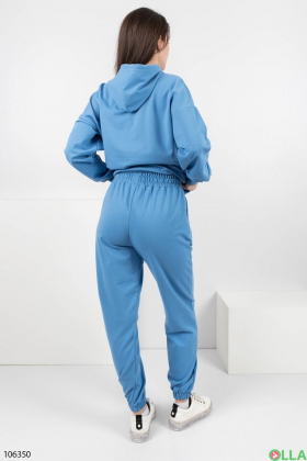 Женский голубой спортивный костюм