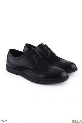 Men's black lace-up shoes