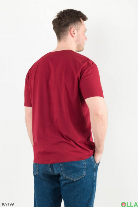 Men's burgundy T-shirt batal