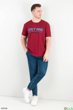 Men's burgundy T-shirt batal