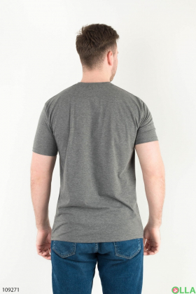 Men's dark gray printed T-shirt