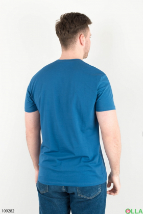 Men's navy blue printed t-shirt
