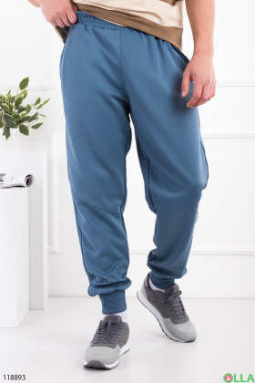 Мужские синие спортивные брюки батал