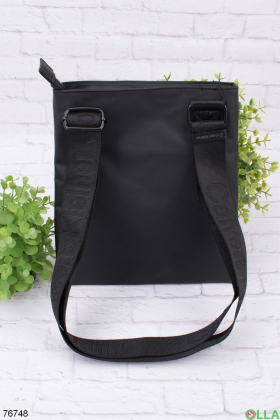 Men's black eco-leather bag