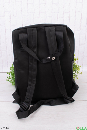 Женский черно-серый рюкзак с принтом