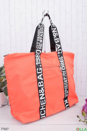 Женская оранжевая спортивная сумка