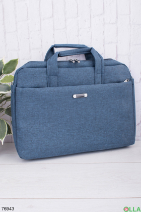 Синяя сумка для ноутбука