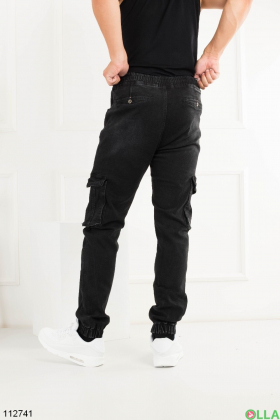 Чоловічі чорні штани карго