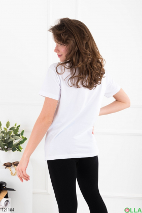 Women's white T-shirt with print