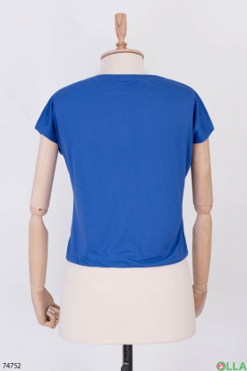Жіноча синя футболка з малюнком