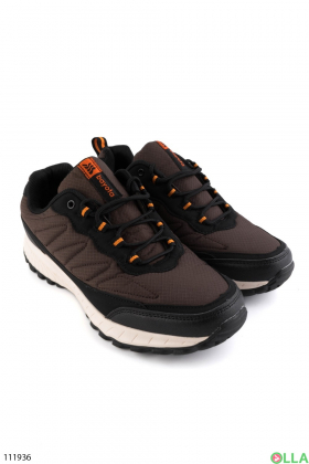 Men's black-brown lace-up sneakers
