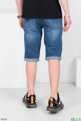 Men's blue denim shorts