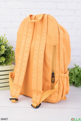 Женский желтый рюкзак с принтом