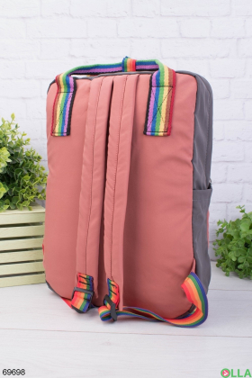 Женский двухцветный рюкзак с принтом