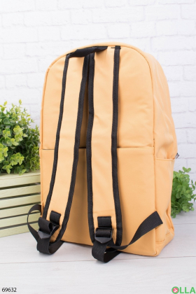 Женский желтый рюкзак с принтом