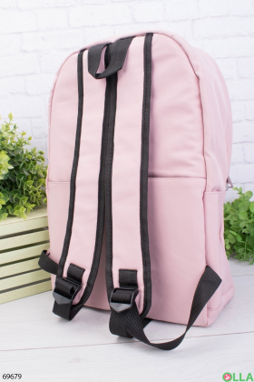 Женский розовый рюкзак с принтом