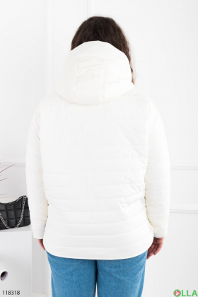 Women's white jacket batal with hood