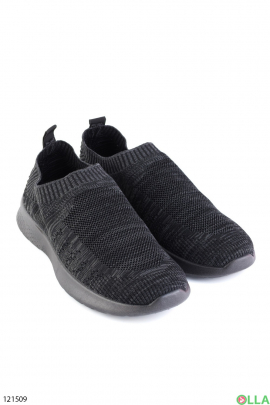 Мужские темно-серые кроссовки из текстиля