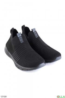 Men's black textile sneakers