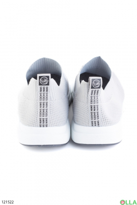 Men's light gray textile sneakers