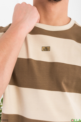 Men's two-tone striped T-shirt