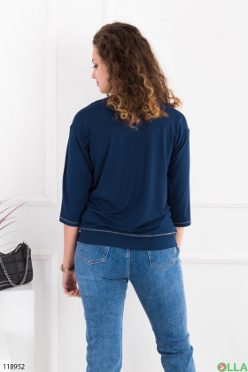 Women's blue sweater with a pattern