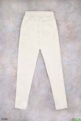 Белые брюки для девочки