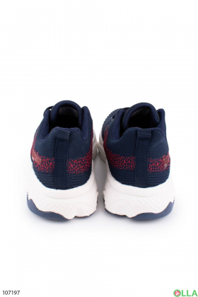 Men's blue and red textile sneakers