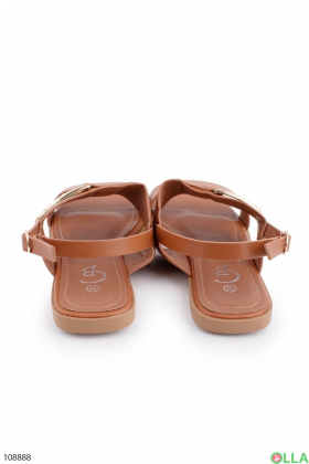 Women's brown eco-leather sandals