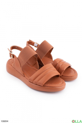 Women's brown eco-leather sandals