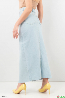 Женская голубая джинсовая юбка