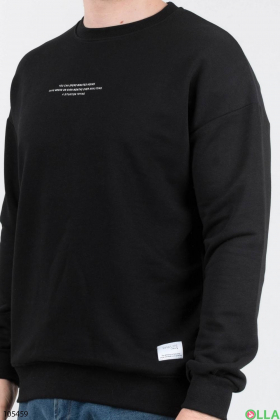 Men's black sweatshirt with an inscription