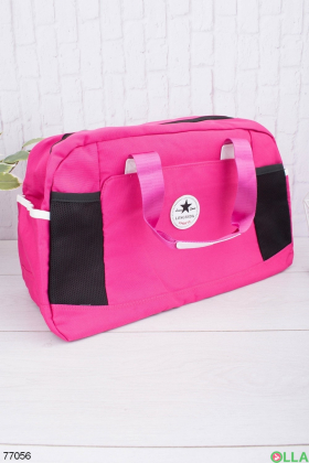 Жіноча рожева спортивна сумка