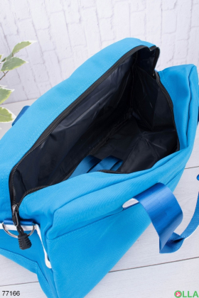Жіноча блакитна спортивна сумка