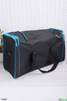 Чоловіча чорно-блакитна спортивна сумка