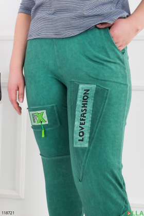 Women's green banana trousers batal