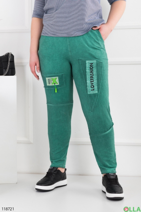 Women's green banana trousers batal
