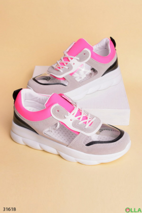 Women's sneakers with silicone inserts