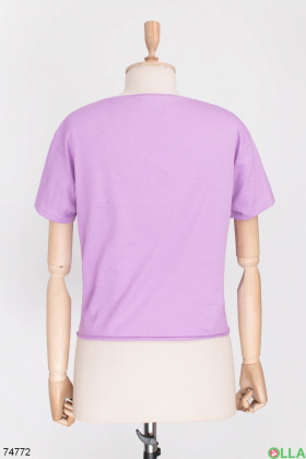 Женская фиолетовая футболка с рисунком
