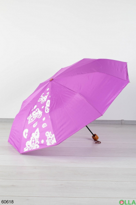 Жіноча світло-фіолетова парасолька