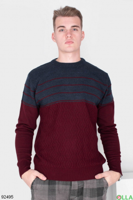 Чоловічий двоколірний светр 