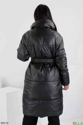 Жіноча зимова чорна куртка