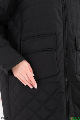 Women's black jacket with hood