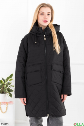 Women's black jacket with hood