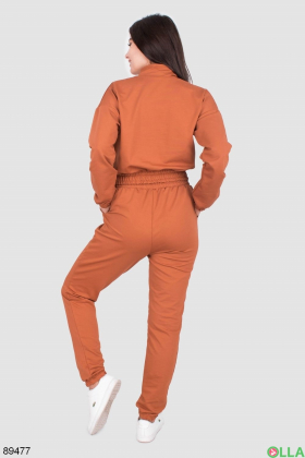 Женский спортивный костюм оранжевого цвета