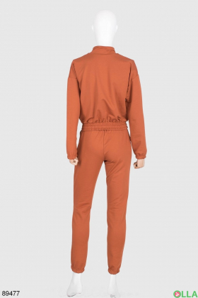 Женский спортивный костюм оранжевого цвета
