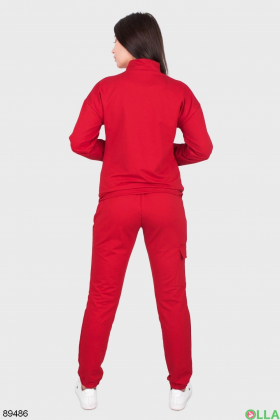 Жіночий спортивний костюм червоного кольору